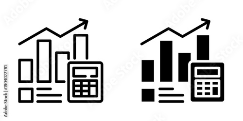 Investment calculation Icon Element For Design Branding, Print, and Digital Media