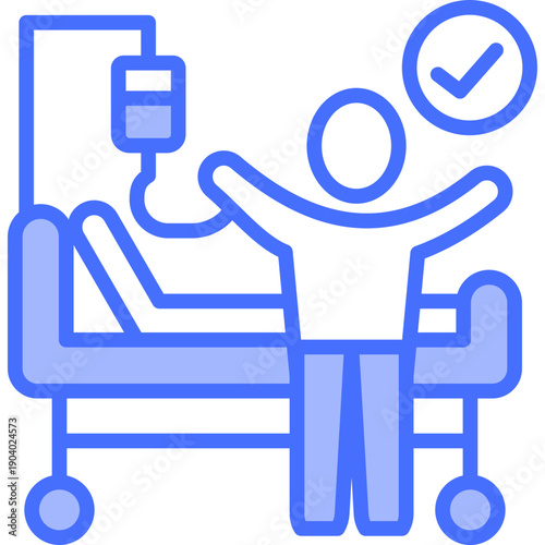 Patient Recovery blue icon