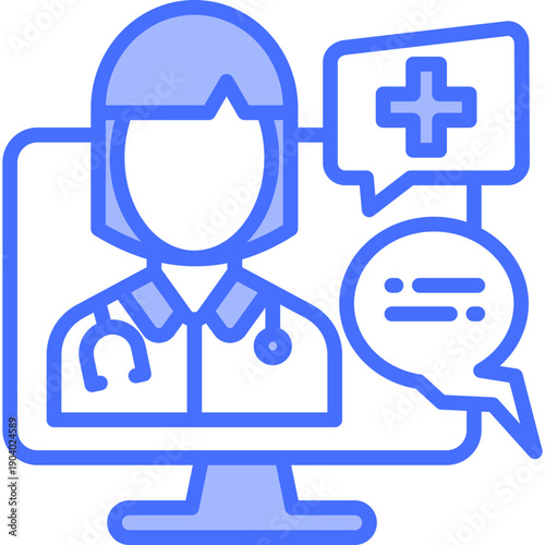 Medical Support blue icon
