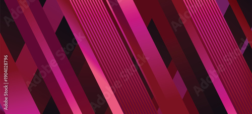 Vibrant Red Geometric Shapes Abstract Background