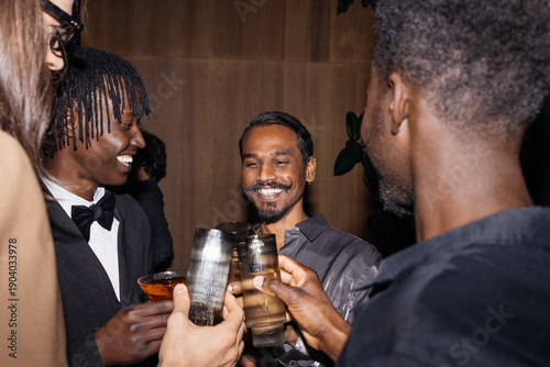 Friends in high spirits