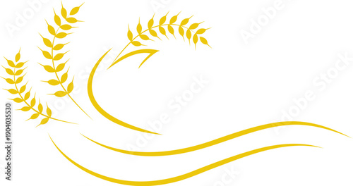 Golden Wheat Stalks Illustration