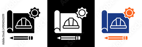 Industrial Design Icon Set Glyph Vector Illustration