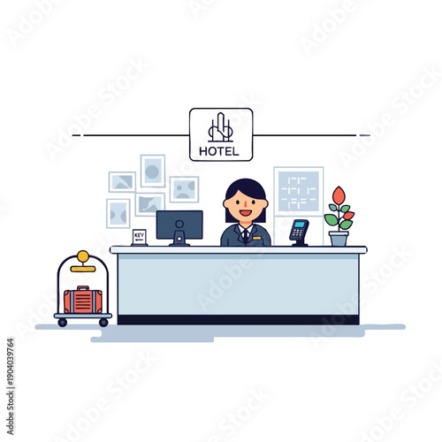 Receptionist at Hotel Front Desk