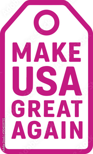 A bold statement advocating for the restoration of the united states' former glory isolated on white background, illustration