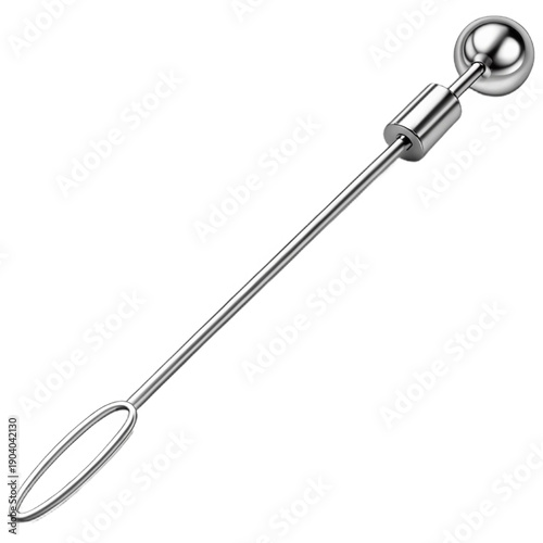 Sleek chrome plated skewer for safe grilling and cooking
