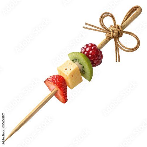 Mini cocktail skewer with tiny bamboo knot top for elegant parties