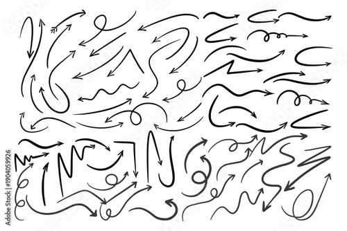 Hand-drawn Arrow Doodle Collection