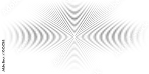 Hypnotizing Pop art Abstraction Of White Rings Moving On Black Background