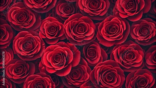 Red Rose Flower Background – Romantic Love and Valentine Floral Texture