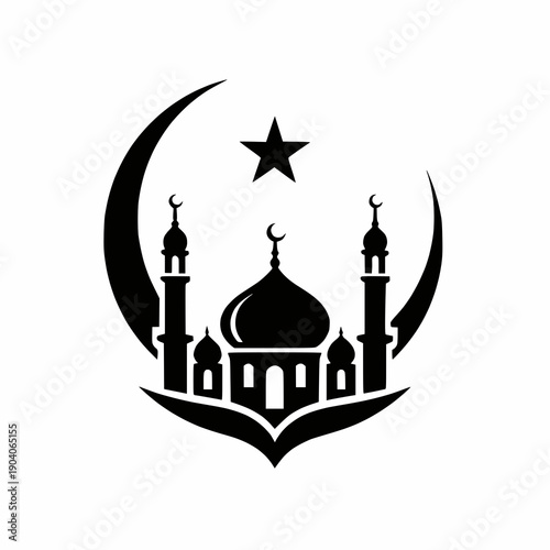 silhouette of mosque