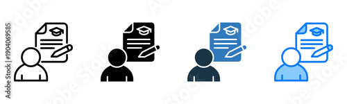 Enroll icon multiple style 