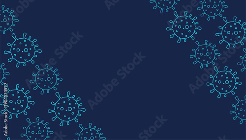 Nipah Virus Seamless Pattern Set. Medical Virus Background Collection. Microbiology Vector Illustration