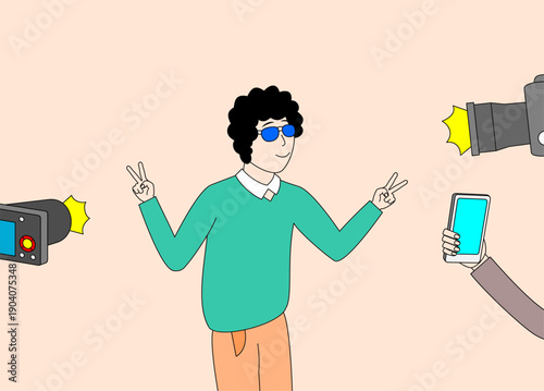 artist wearing glasses posing in front of the camera