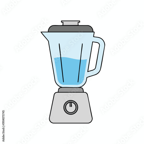 Electric Blender with Blue Liquid