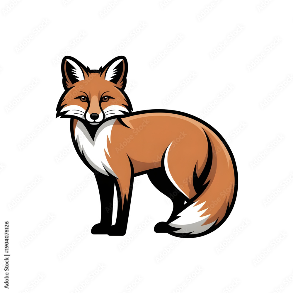 Fototapeta premium red fox vector illustration vector design 