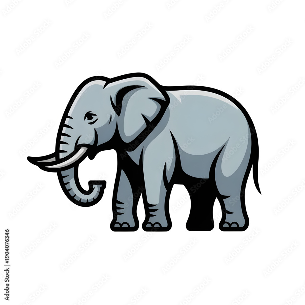 Fototapeta premium elephant vector design illustration style 