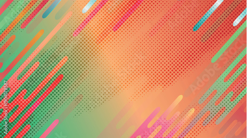 カラフル　網点　抽象的　模様　背景
