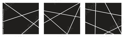 Blank photo frame, vector collage template. Geometric rectangle collage for photo wall mood board template. vector illustration. 