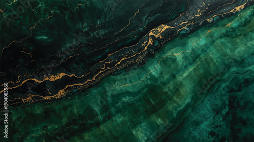 Dark Green Marble Texture Background with Gold Veins Luxury Abstract Stone Pattern Natural Rock Surface for Interior Design Wallpaper Wall Art Decorative High Resolution Adobe Illustrator Artwork