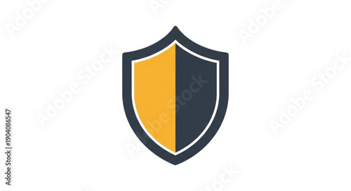 Simple Shield Icon Symbolizing Protection and Security.