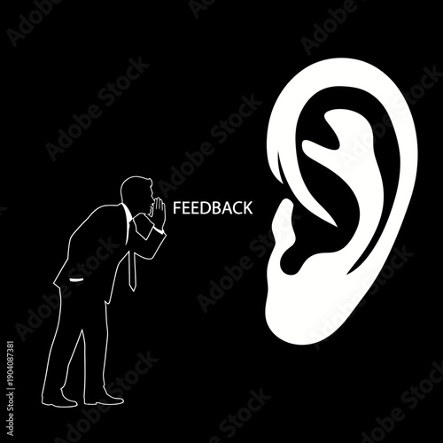 Man Giving Feedback to Ear.