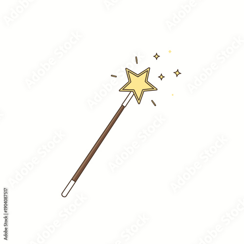 Magic Wand with Yellow Star.