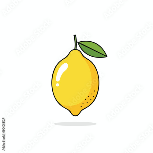 Vibrant Yellow Lemon Illustration