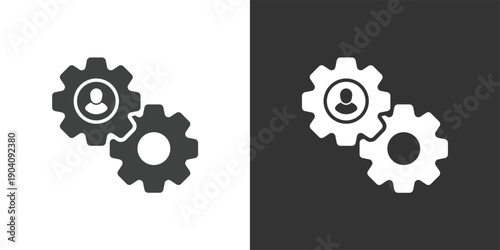User Integration icon. Solid glyph series icon