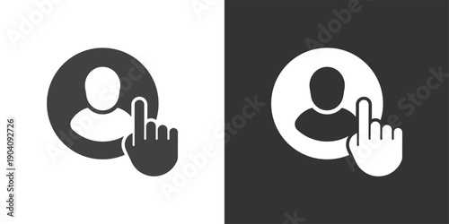 User Selection icon. Solid glyph series icon