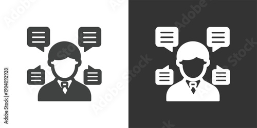 Effective Communication icon. Solid glyph series icon