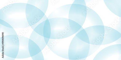 Light blue abstract background, creating balls of warm faded blue light floating over a white background.