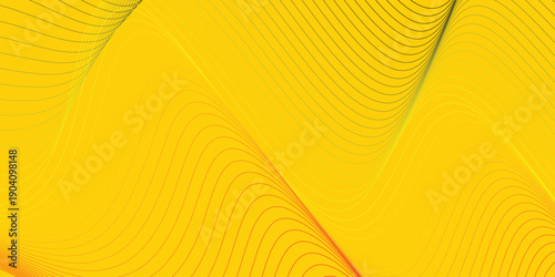 abstract colored blend wave line on yellow background.