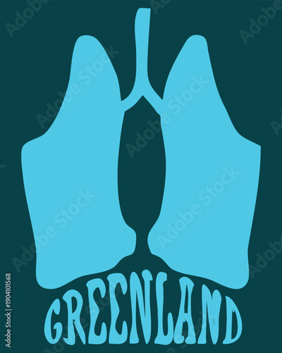 greenland, flat design, graphic design material, minimalist