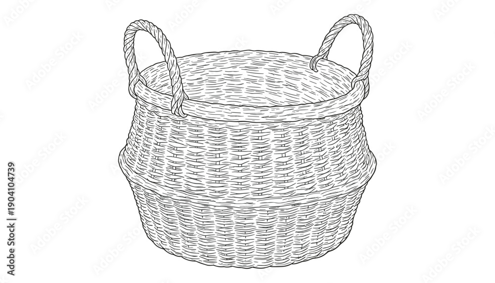 Fototapeta premium empty basket isolated on white