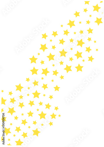 黄色星のフレーム（斜め配置）｜動きのある星柄ベクター	