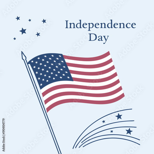 Minimal independence day instagram story for national holiday celebrations and patriotic greetings