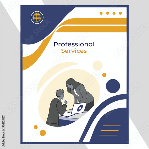 Professional services instagram post template for agency marketing and corporate business solution