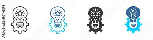 innovation icon set multiple style collection	