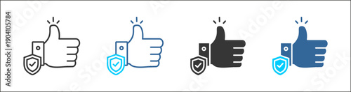  trust  icon set multiple style collection	