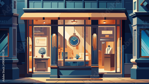 Vintage store with warm lighting and classic interior design inviting exploration