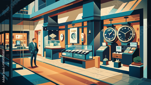 Elegant interior of a grand library with ornate architecture and vintage decor