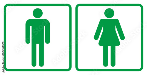 トイレのマーク 男性女性セット ピクトグラム アイコン 正方形