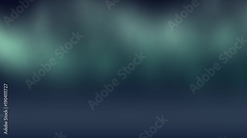 A serene night sky illuminated by shimmering northern lights in gradients of green