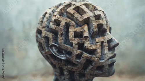 Maze Inside Mind Showing Confusion From Abuse
