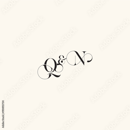 with monogram concept elegancy and beauty in one look NQ wedding caligraphic logo letter