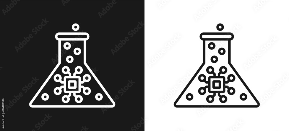 Fototapeta premium Science And Technology Style Line In Background White And Black
