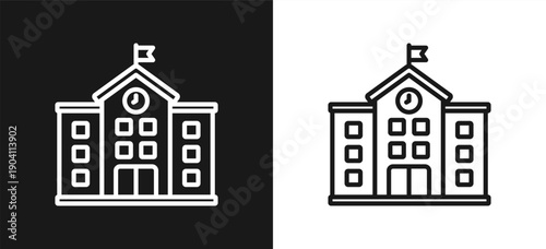 University Style Line In Background White And Black