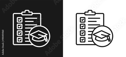 Assessment Style Line In Background White And Black