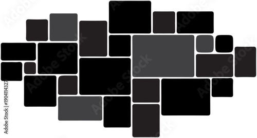 Creative vector Template Collage consisting of 25 frames for a photo of a rectangular shape. Frames for photo. Modern Trendy design in vector Illustration